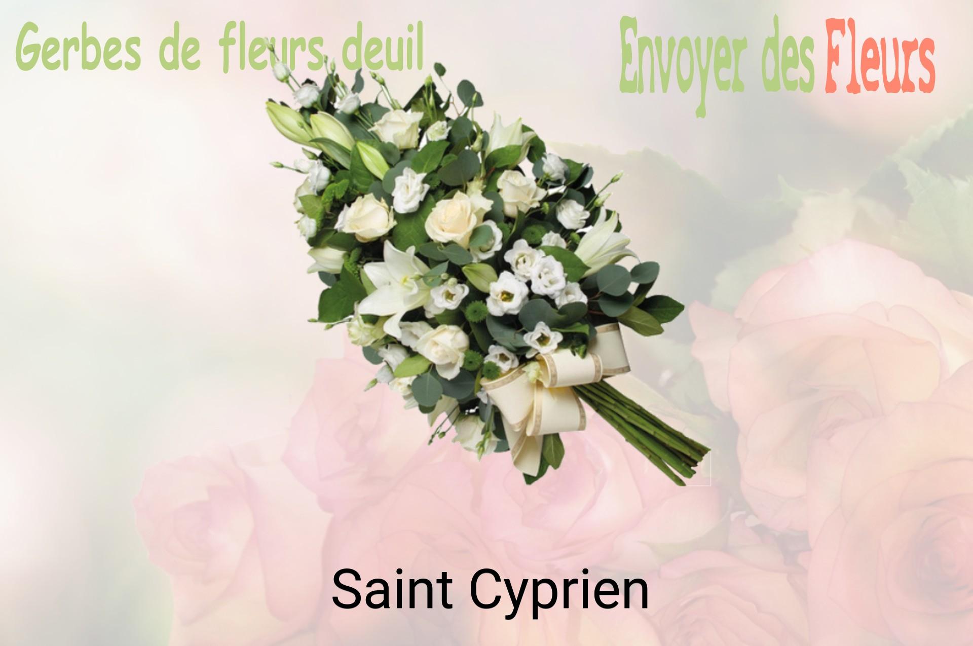 Gerbe de fleurs de deuil livrée à Saint-Cyprien